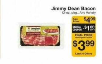 Fairway Store Market Jimmy Dean Bacon offer