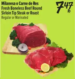 El Super Fresh Boneless Beef RoundSirloin Tip Steak or Roast offer