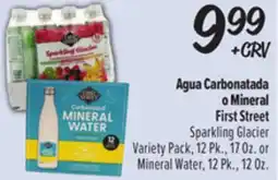 El Super Sparkling Glacier Variety Pack, 12 Pk., 17 Oz., or Mineral Water, 12 Pk., 12 Oz offer