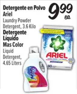 El Super Ariel Laundry Powder Detergent, 3.6 Kilo, Mas Color Liquid Detergent, 4.65 Liters offer