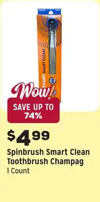 Grocery Outlet Smart Clean Toothbrush Champag offer