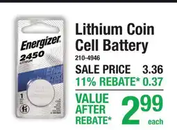 Menards Lithium Coin Cell Battery offer