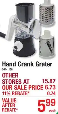Menards Hand Crank Grater offer