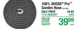 Menards 100'L XHOSE Pro Garden Hose offer