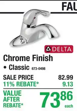 Menards Delta Chrome Finish offer