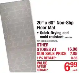 Menards 20 x 60 Non-Slip Floor Mat offer