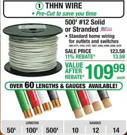 Menards 50' #12 Solid or Stranded offer