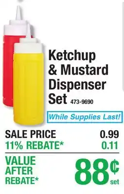 Menards Ketchup & Mustard Dispenser Set offer