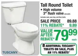 Menards Tall Round Toilet offer