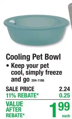 Menards Cooling Pet Bowl offer