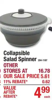 Menards Collapsible Salad Spinner offer