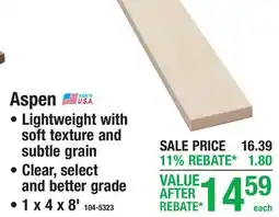 Menards Aspen offer