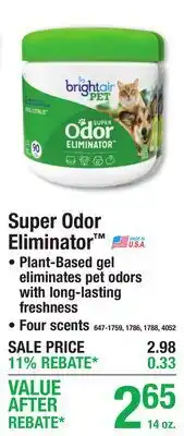 Menards Super Odor Eliminator offer