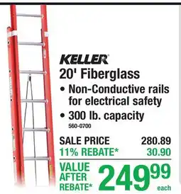 Menards KELLER 20 Fiberglass offer