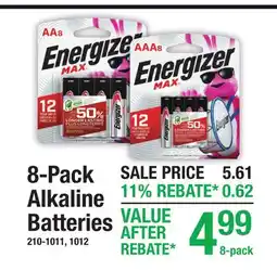 Menards 8-Pack Alkaline Batteries offer