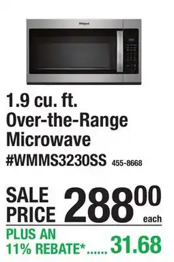 Menards 1.9 cu. ft. Over-the-Range Microwave offer