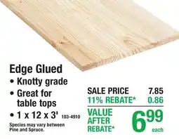 Menards Edge Glued offer