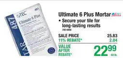 Menards Ultimate 6 Plus Mortar offer
