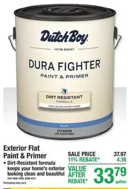 Menards Exterior Flat Paint & Primer offer