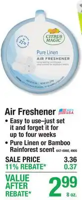 Menards Air Freshener offer
