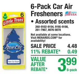 Menards Little Trees 6-Pack Car Air Fresheners offer