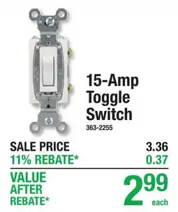 Menards 15-Amp Toggle Switch offer