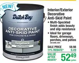 Menards Interior/Exterior Decorative Anti-Skid Paint offer