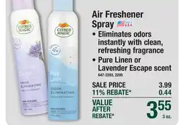 Menards Air Freshener Spray offer