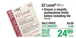 Menards EZ Level offer
