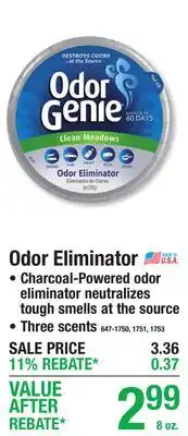 Menards Odor Eliminator offer
