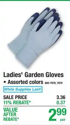 Menards Ladies' Garden Gloves offer