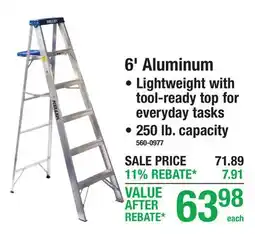 Menards 6' Aluminum offer