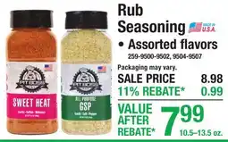 Menards Rub Seasoning offer