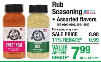 Menards Rub Seasoning offer