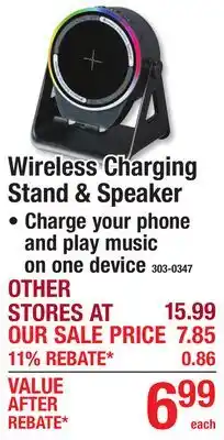 Menards Wireless Charging Stand & Speaker offer