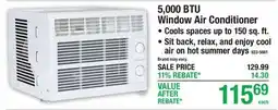 Menards 5,000 BTU Window Air Conditioner offer