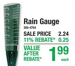 Menards Rain Gauge offer