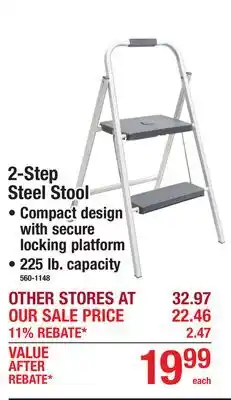 Menards 2-Step Steel Stool offer