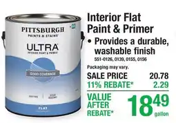 Menards Interior Flat Paint & Primer offer