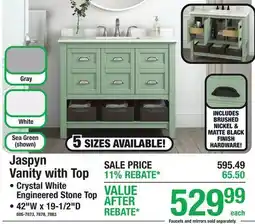 Menards Jaspyn Vanity with Top offer