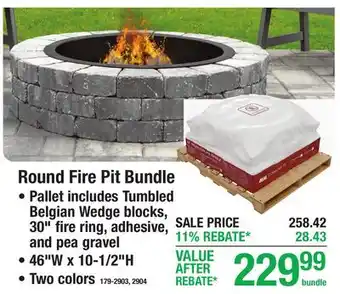 Menards Round Fire Pit Bundle offer