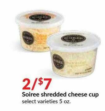 Hy-Vee Soiree Shredded Cheese Cup offer