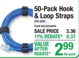 Menards 50-Pack Hook & Loop Straps offer