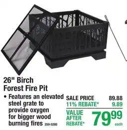 Menards 26 Birch Forest Fire Pit offer