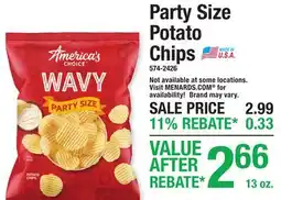 Menards Party Size Potato Chips offer