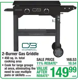 Menards 2-Burner Gas Griddle offer