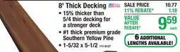 Menards 8' Thick Decking offer