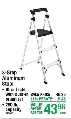 Menards 3-Step Aluminum Stool offer