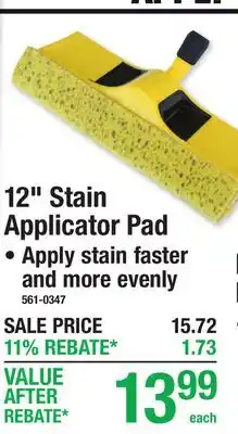 Menards 12 Stain Applicator Pad offer