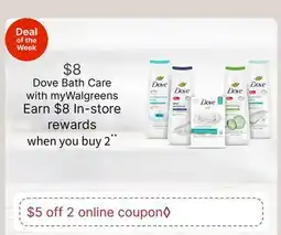 Walgreens Dove Bath Care offer